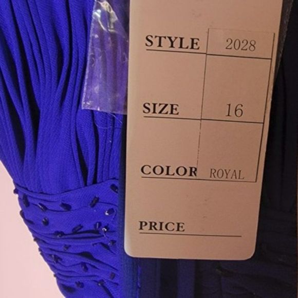 (21) NWT Formal Gown in color Royal by "Wow" - Picture 5 of 5